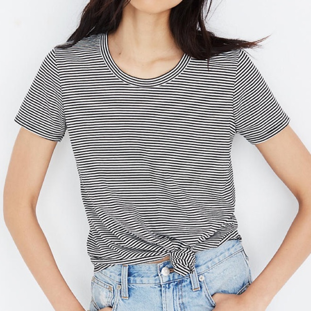 Madewell striped tie t-shirt